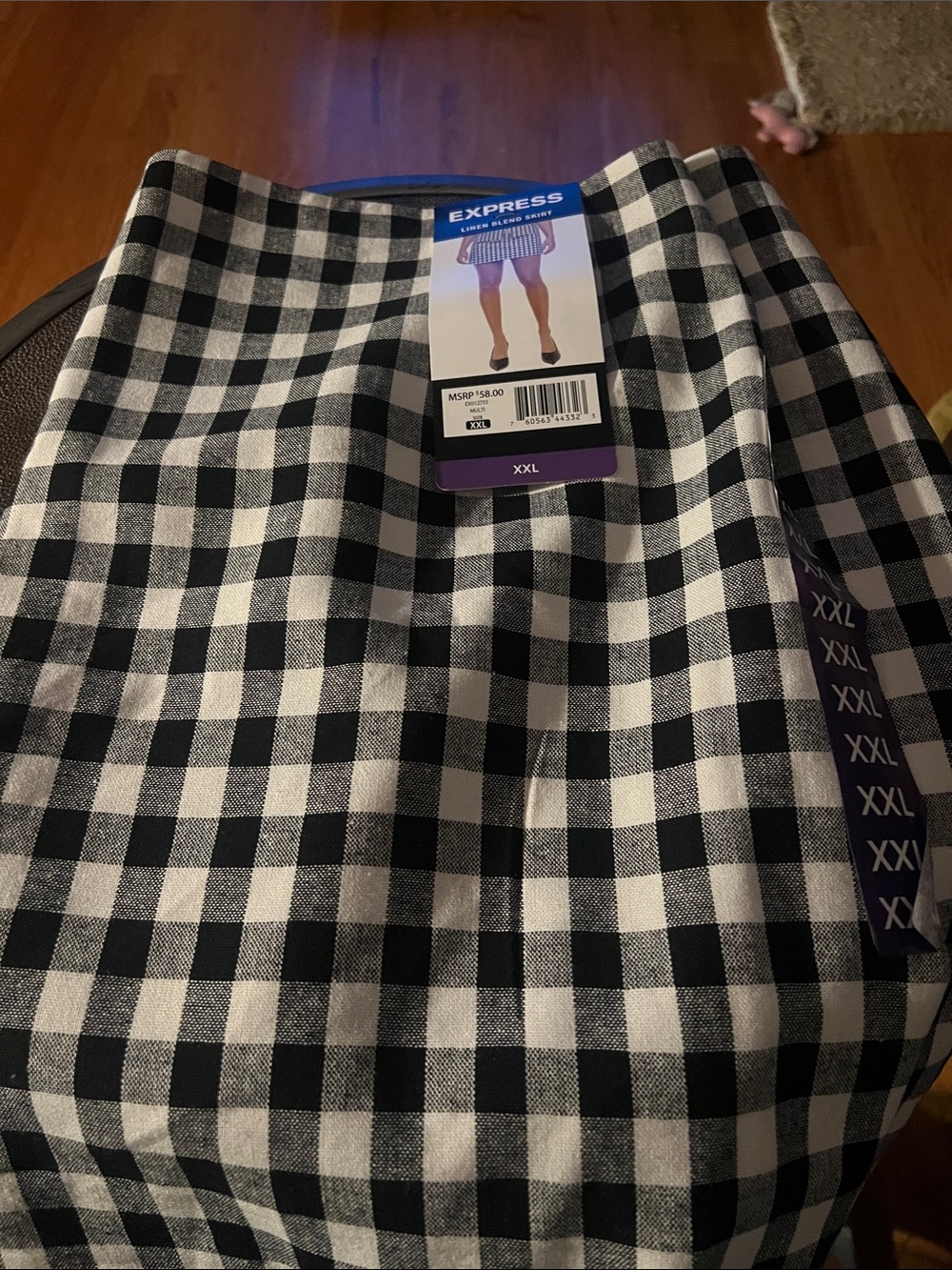 Express Black and White Gingham Bermuda Shorts
